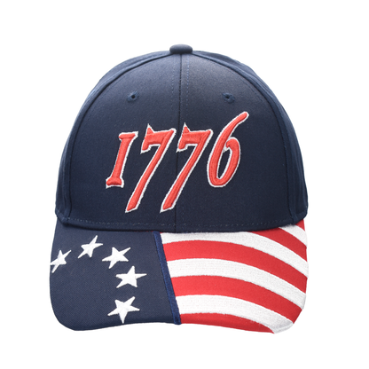 1776 Cap – American Betsy Ross Flag Bill | Patriotic Cotton Twill Cap - FORGEDnLOVE