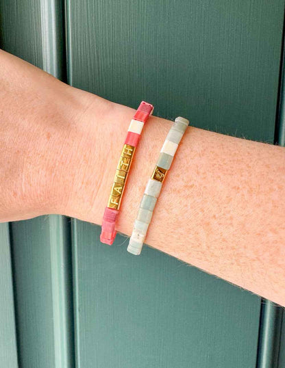 Faith Tile Letter Bracelet