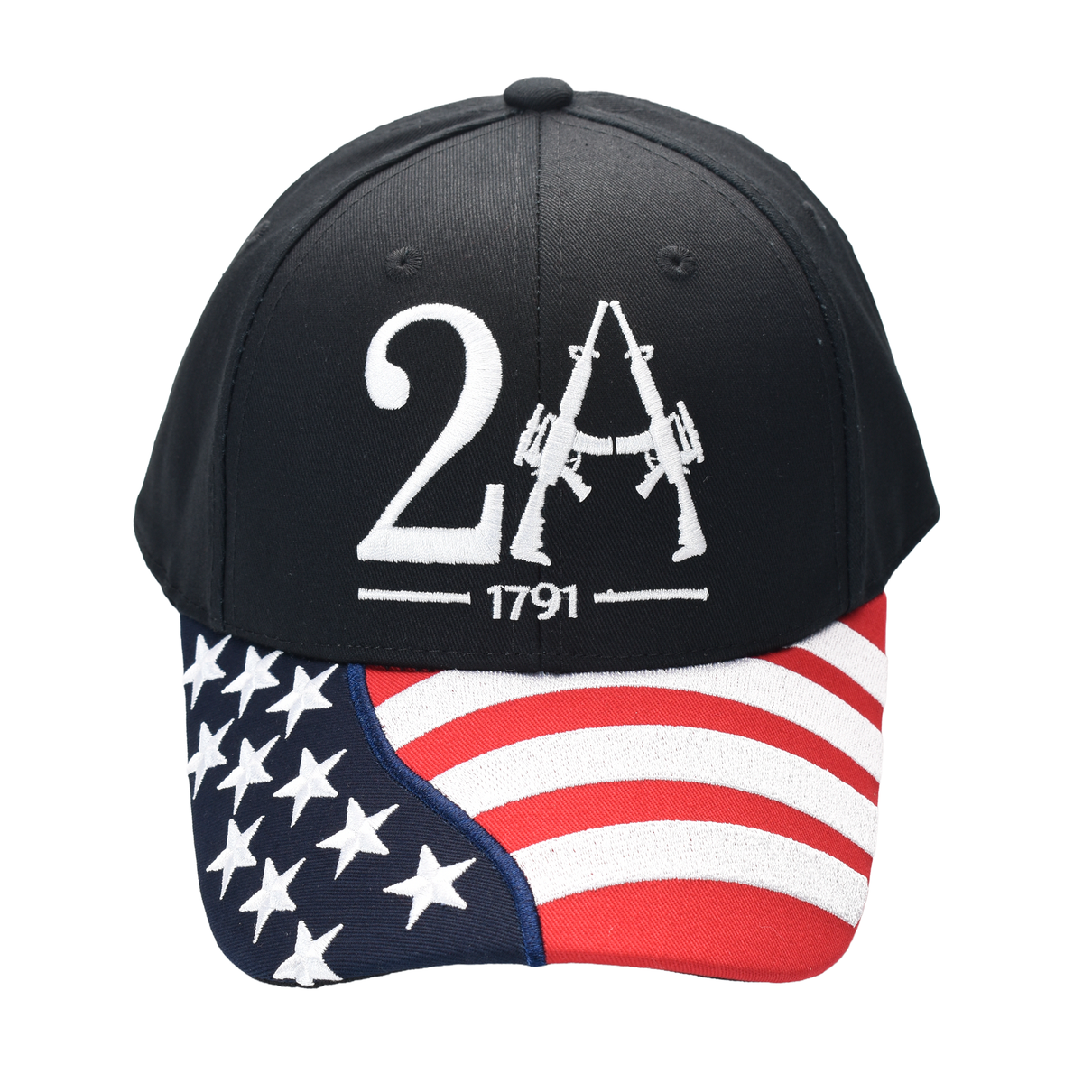 2A 1791 Cap – American Flag Bill Patriotic Cotton Twill Hat - FORGEDnLOVE