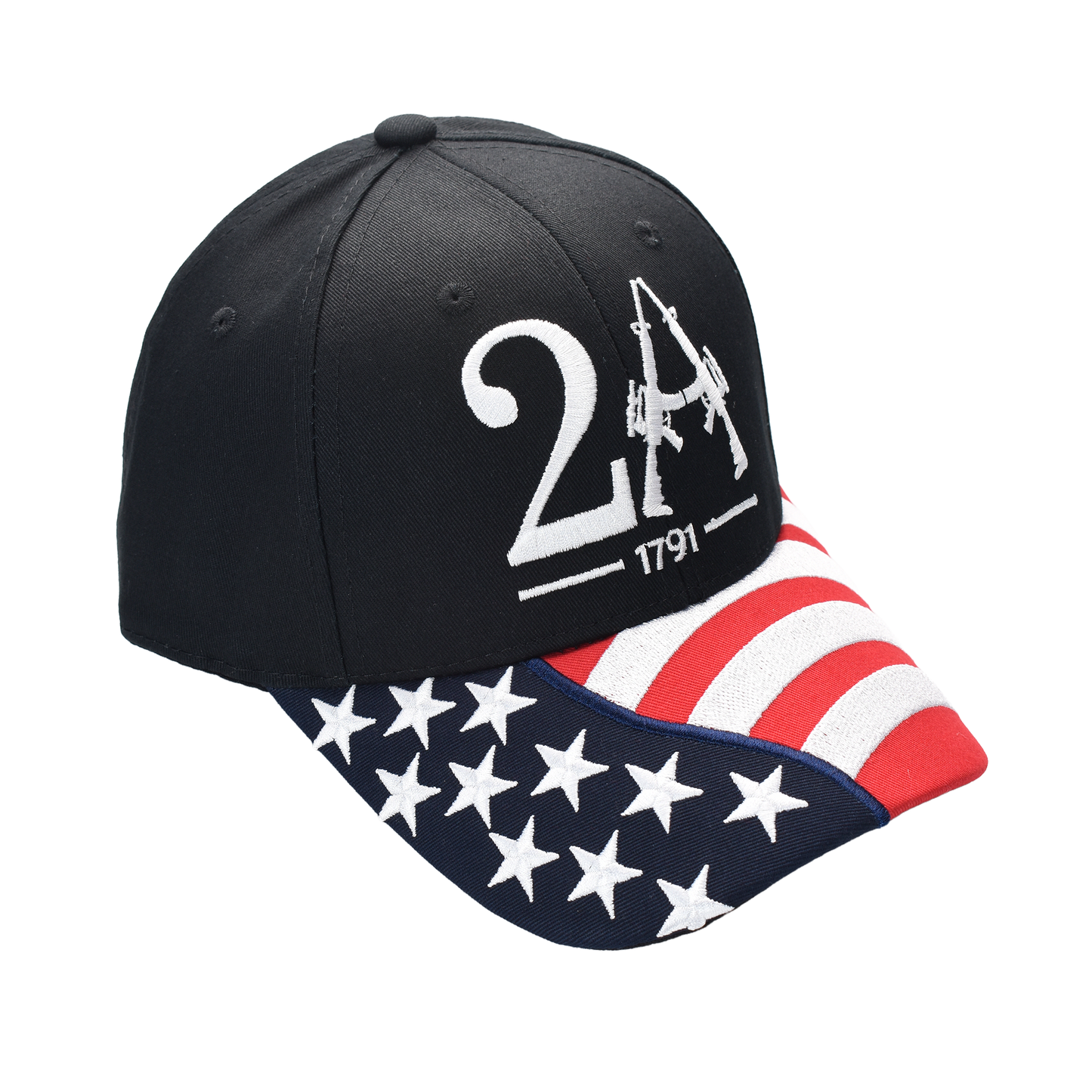 2A 1791 Cap – American Flag Bill Patriotic Cotton Twill Hat - FORGEDnLOVE