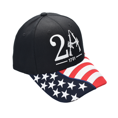 2A 1791 Cap – American Flag Bill Patriotic Cotton Twill Hat - FORGEDnLOVE