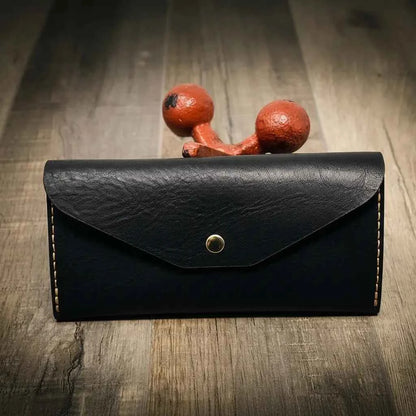 Handmade Full-Grain Leather Wallet — Sugar Land Clutch Wallet