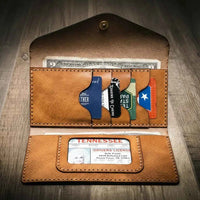 Handmade Full-Grain Leather Wallet — Sugar Land Clutch Wallet