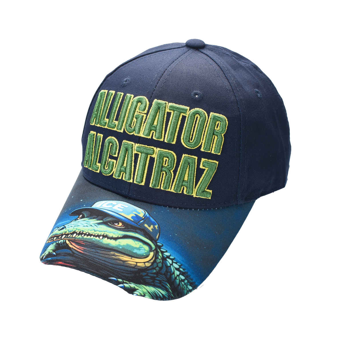 Alligator Alcatraz Cap – Printed Bill | Patriotic Graphic Flat Bill Hat - FORGEDnLOVE