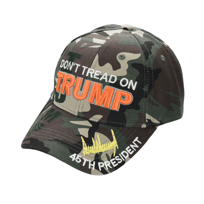 Don’t Tread on Trump Camo Cap – Adjustable Cotton Twill MAGA Hat with 45th President Design - FORGEDnLOVE