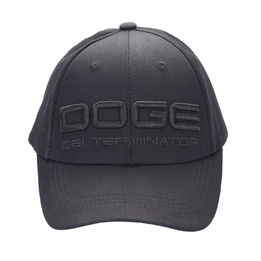 DOGE “Department of Government Efficiency” Cap ‒ Black / Musk-Ramaswamy Embroidery - FORGEDnLOVE