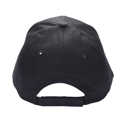 DOGE “Department of Government Efficiency” Cap ‒ Black / Musk-Ramaswamy Embroidery - FORGEDnLOVE