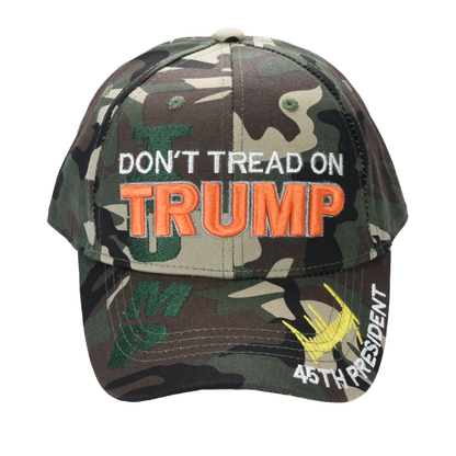 Don’t Tread on Trump Camo Cap – Adjustable Cotton Twill MAGA Hat with 45th President Design - FORGEDnLOVE