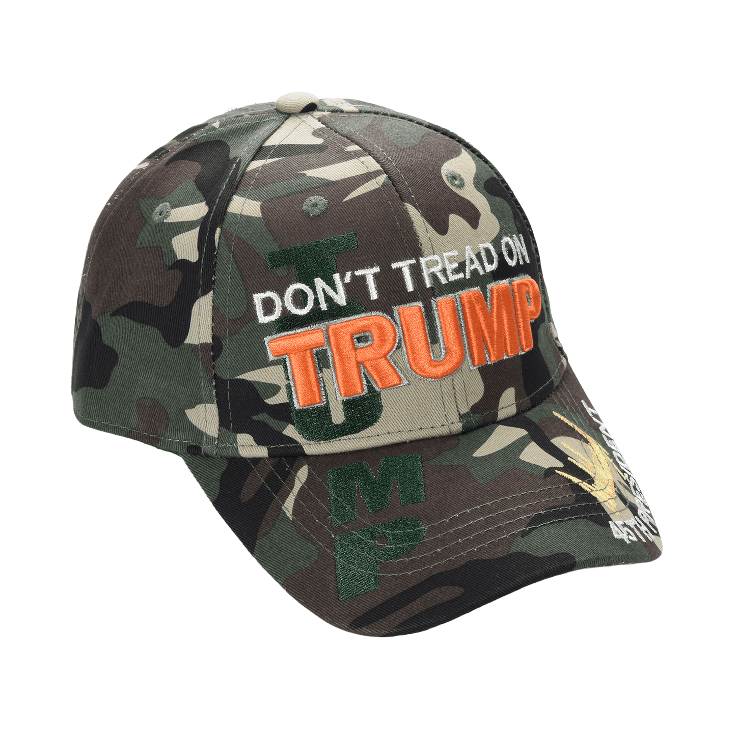 Don’t Tread on Trump Camo Cap – Adjustable Cotton Twill MAGA Hat with 45th President Design - FORGEDnLOVE