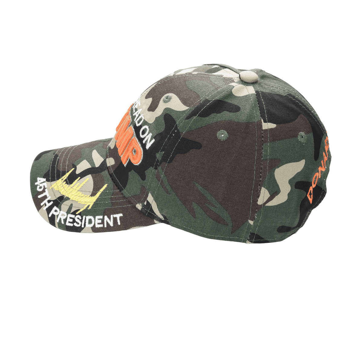 Don’t Tread on Trump Camo Cap – Adjustable Cotton Twill MAGA Hat with 45th President Design - FORGEDnLOVE