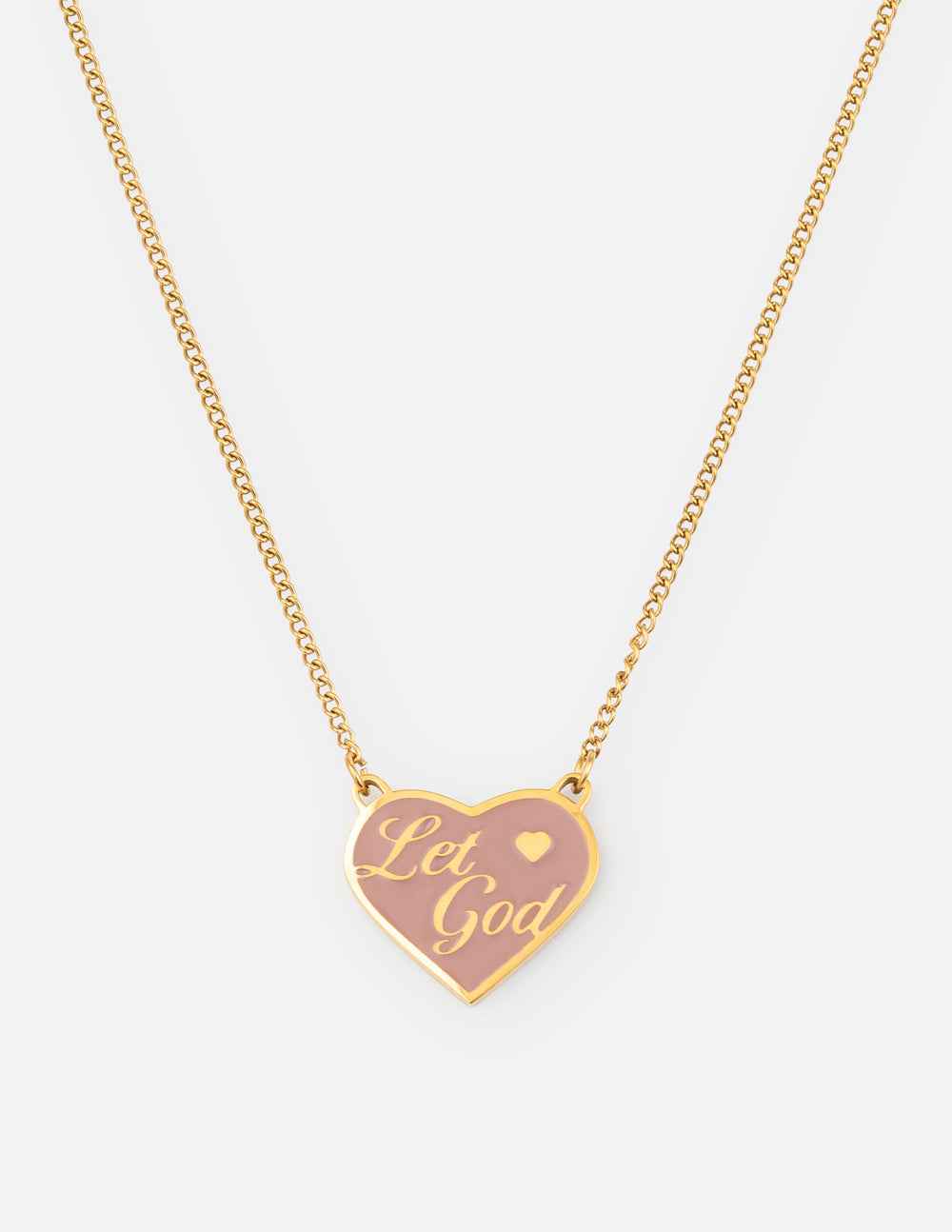 Enamel Let God Necklace