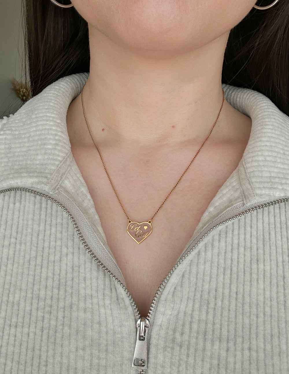 Enamel Let God Necklace