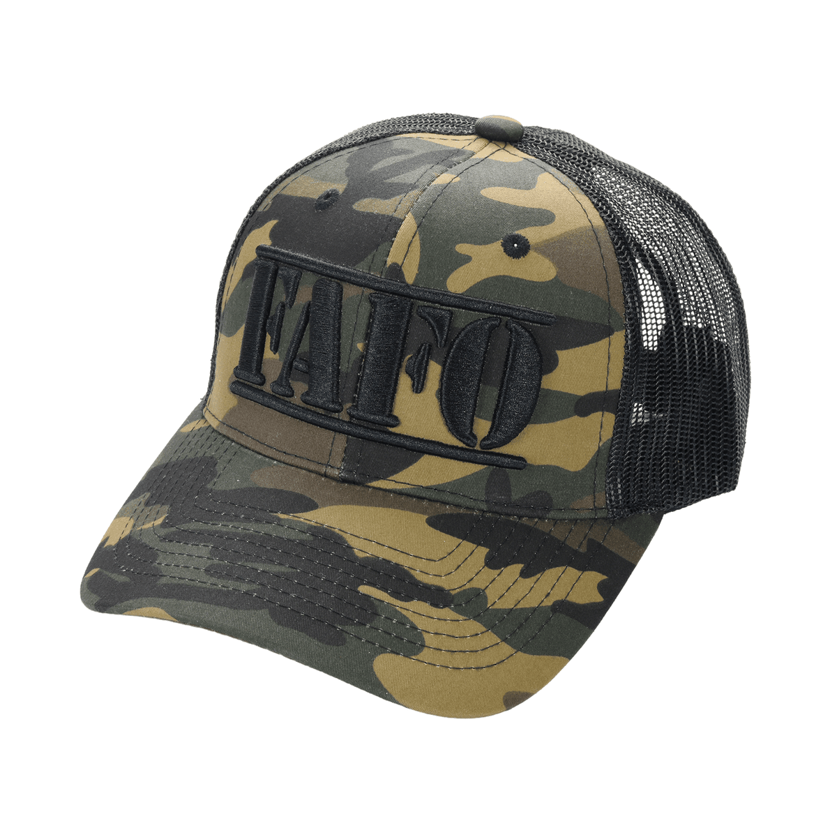 FAFO Trucker Cap (F*ck Around & Find Out) – Camo Mesh Back Hat, Tactical Outdoor Statement - FORGEDnLOVE