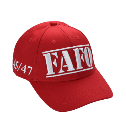 FAFO President Trump Cap – Premium Cotton Twill Patriot Hat, Red - FORGEDnLOVE