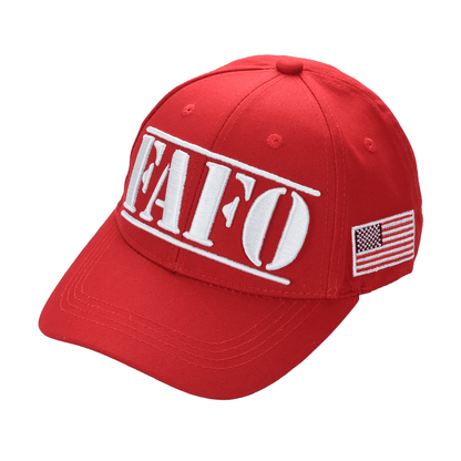 FAFO President Trump Cap – Premium Cotton Twill Patriot Hat, Red - FORGEDnLOVE
