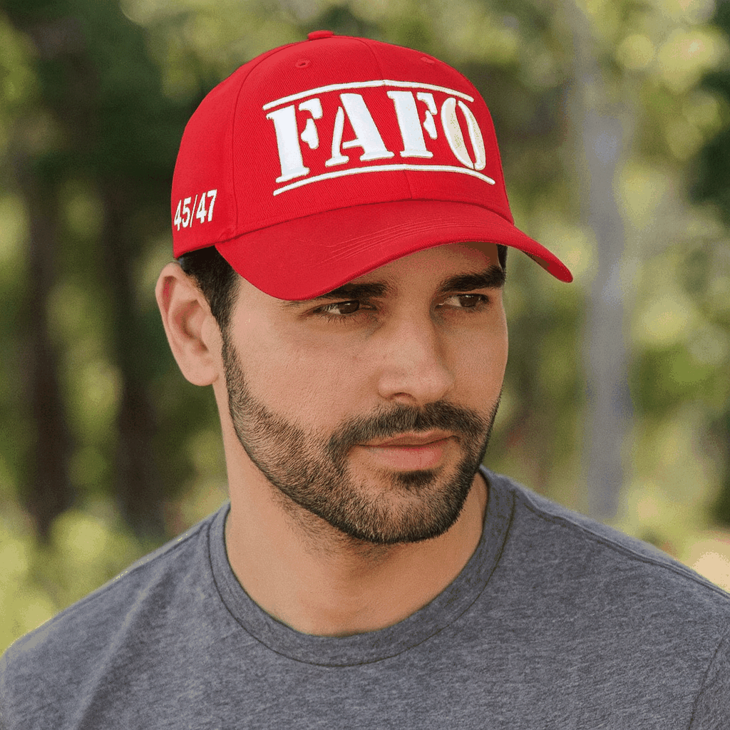 FAFO President Trump Cap – Premium Cotton Twill Patriot Hat, Red - FORGEDnLOVE