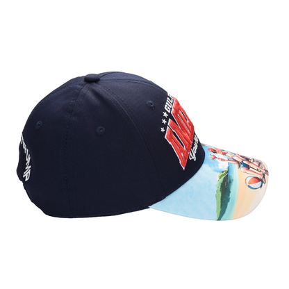 Gulf of America Cap – Beach Scene Printed Bill & USA Flag Patch - FORGEDnLOVE