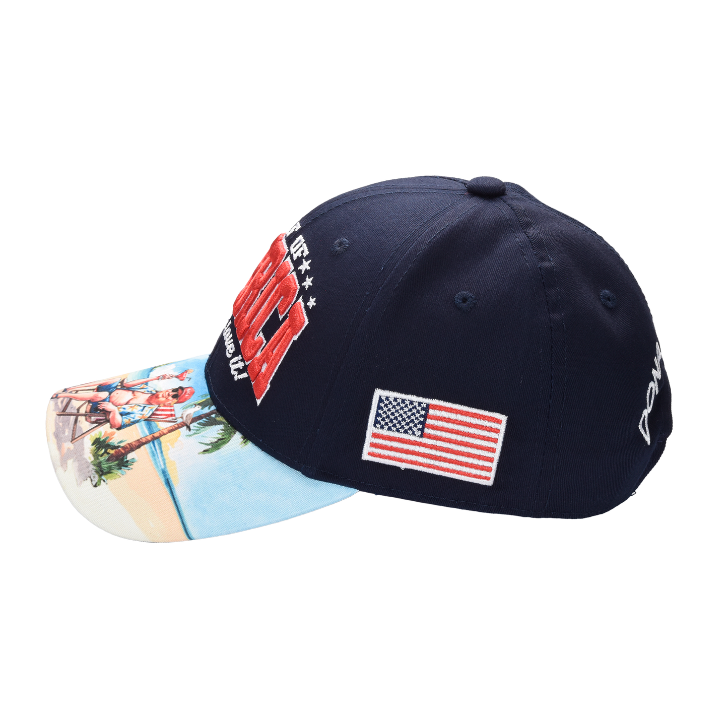 Gulf of America Cap – Beach Scene Printed Bill & USA Flag Patch - FORGEDnLOVE