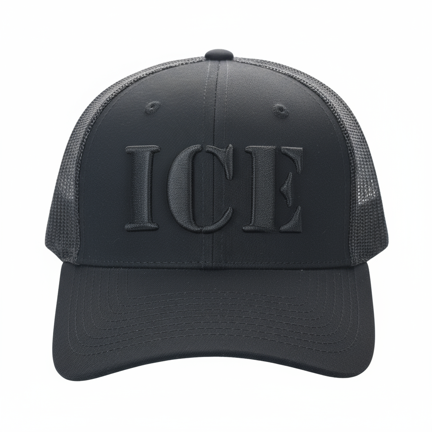 ICE Blackout Trucker Cap | Patriotic Mesh-Back Adjustable Hat - FORGEDnLOVE