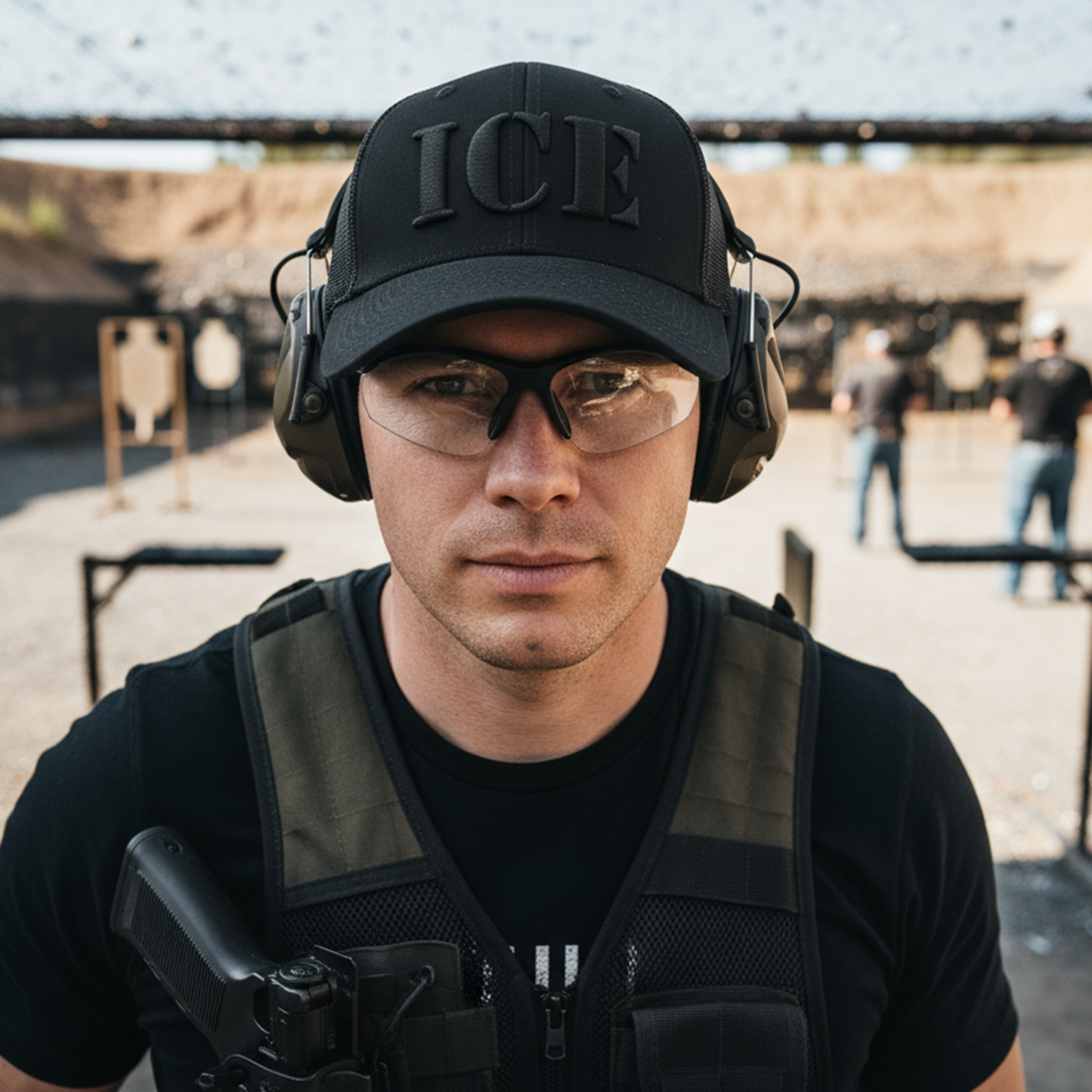 ICE Blackout Trucker Cap | Patriotic Mesh-Back Adjustable Hat - FORGEDnLOVE