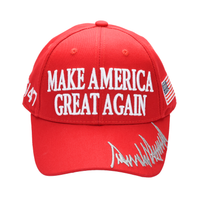 MAGA Baseball Cap with Silver Trump Signature Bill ‒ Patriotic Red Snapback Hat for Men & Women / Trump 45-47 - FORGEDnLOVE