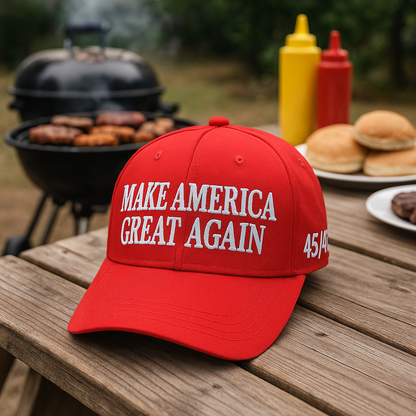 Make America Great Again Trump Cap – Classic Red MAGA Dad Hat, Embroidered - FORGEDnLOVE