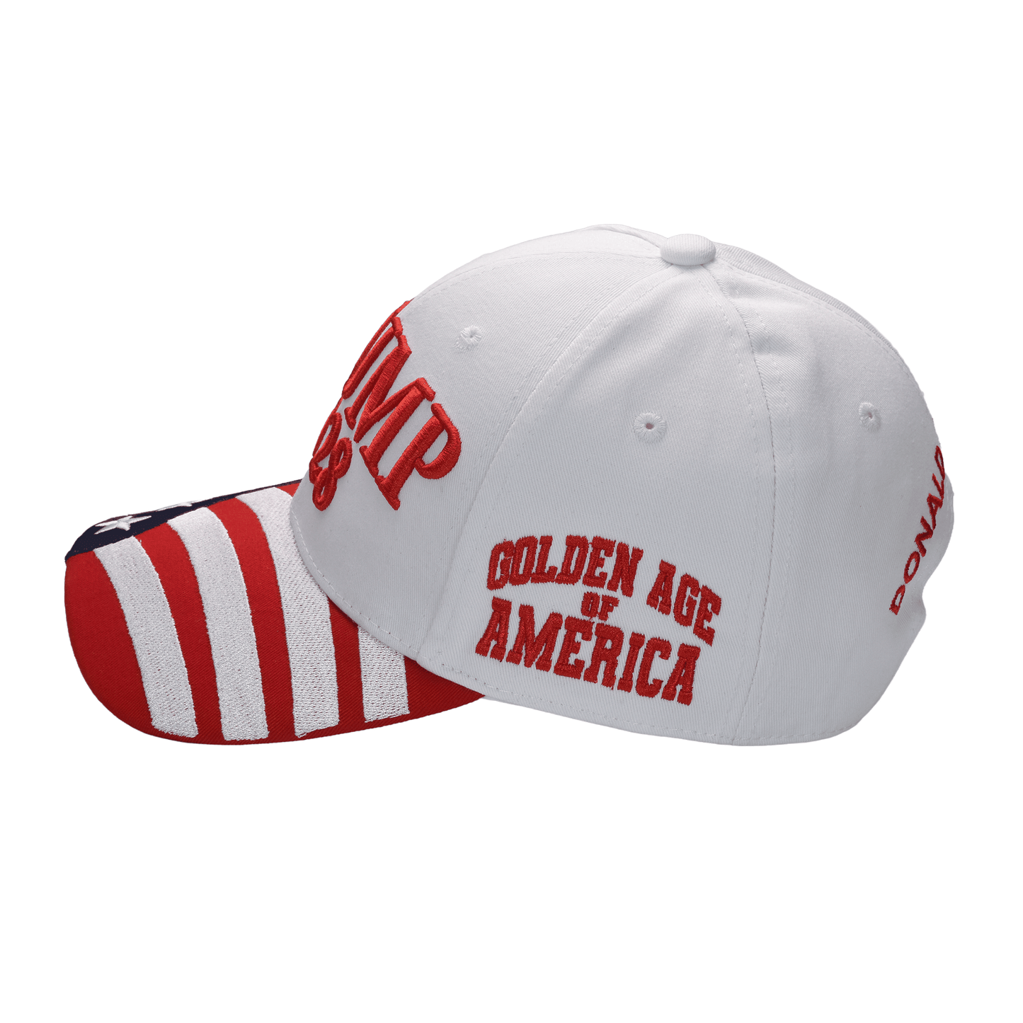 Trump 2028 Cap with Presidential Seal – Embroidered White MAGA Hat, Adjustable Dad Cap - FORGEDnLOVE
