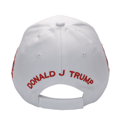 Trump 2028 Cap with Presidential Seal – Embroidered White MAGA Hat, Adjustable Dad Cap - FORGEDnLOVE