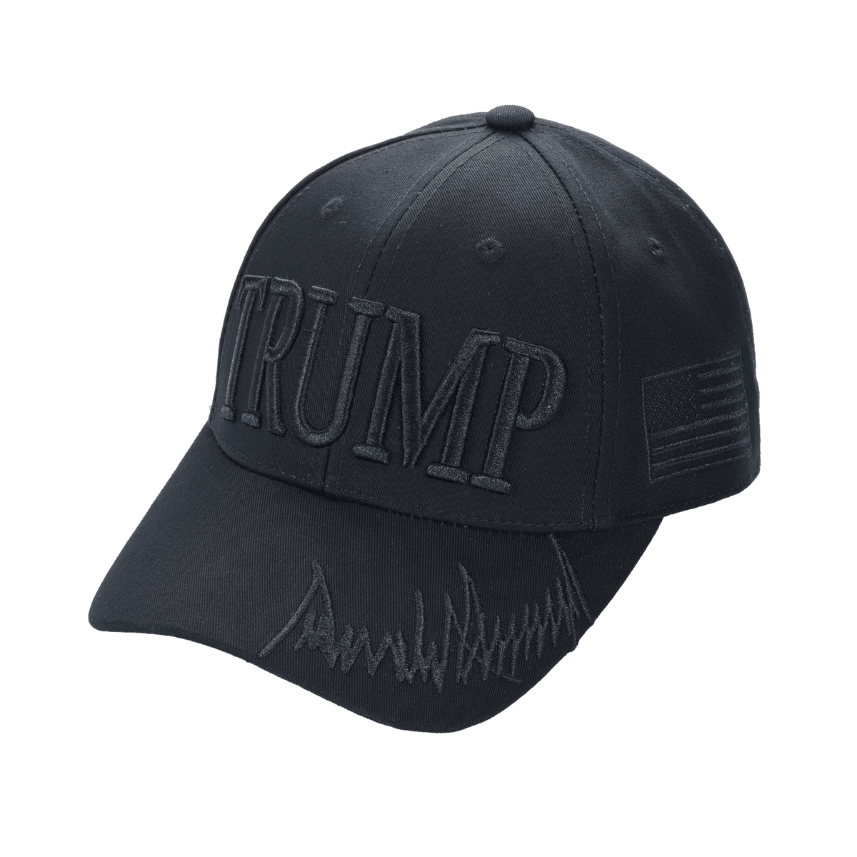 Trump Blackout Cap – Subtle Stealth MAGA Hat, All-Black Dad Hat with Discreet 45/47 Embroidery - FORGEDnLOVE