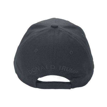 Trump Blackout Cap – Subtle Stealth MAGA Hat, All-Black Dad Hat with Discreet 45/47 Embroidery - FORGEDnLOVE