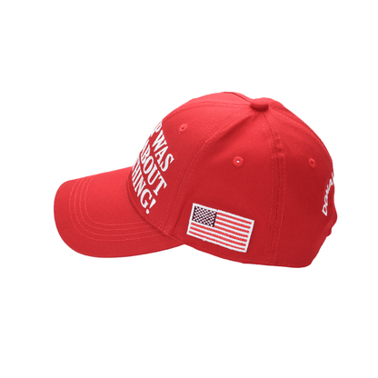 Trump Was Right About Everything Cap – Patriotic Red Embroidered Dad Hat (45/47, USA Flag) - FORGEDnLOVE
