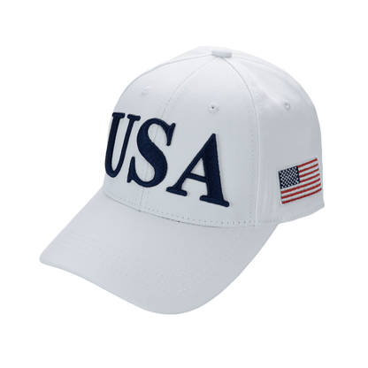 USA Premium Cotton Twill Patriot Cap – American Flag Dad Hat, Embroidered Hat - FORGEDnLOVE
