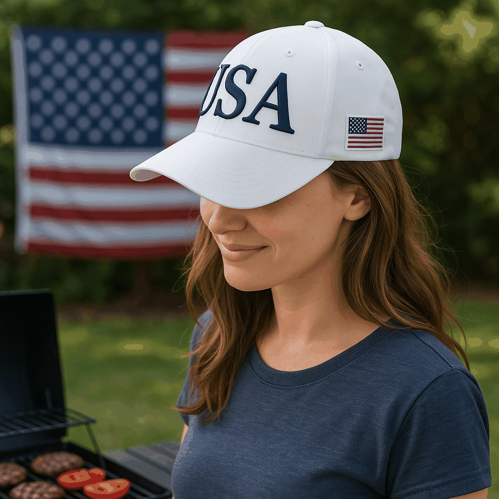 USA Premium Cotton Twill Patriot Cap – American Flag Dad Hat, Embroidered Hat - FORGEDnLOVE