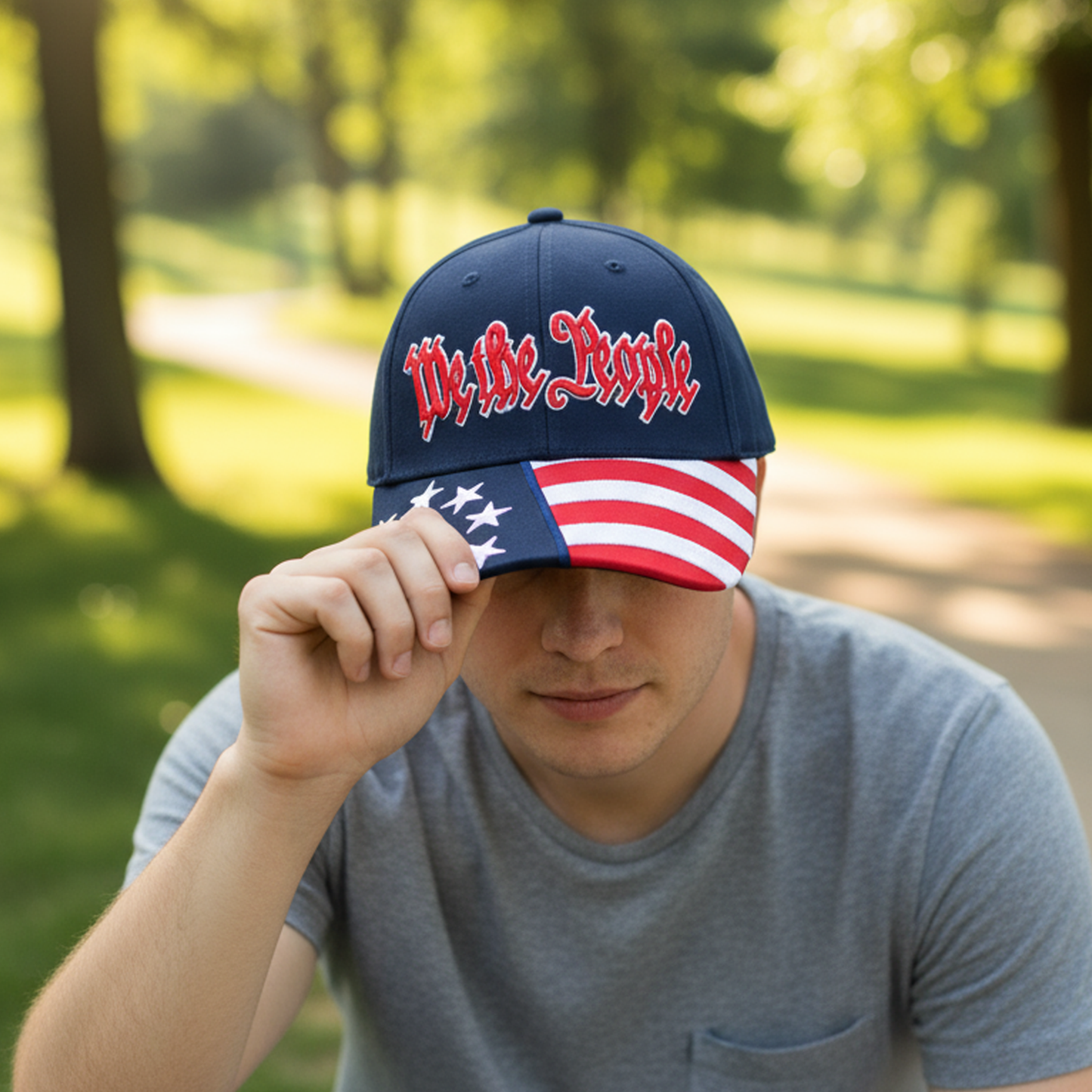 We The People Cap – American Betsy Ross Flag Bill | Patriotic Cotton Twill Cap - FORGEDnLOVE