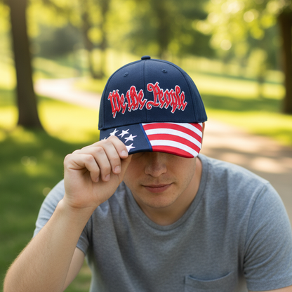 We The People Cap – American Betsy Ross Flag Bill | Patriotic Cotton Twill Cap - FORGEDnLOVE