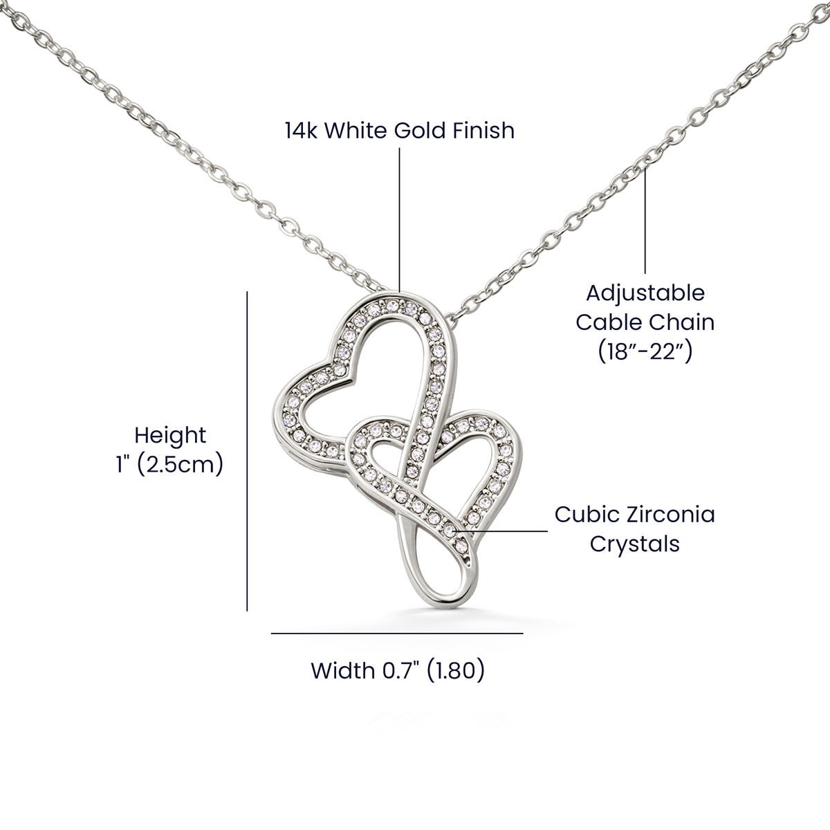Mother's Day Gift for Mom – Heart to Heart Necklace – Emotional Jewelry Gift for Mother – Love Necklace for Mom - FORGEDnLOVE
