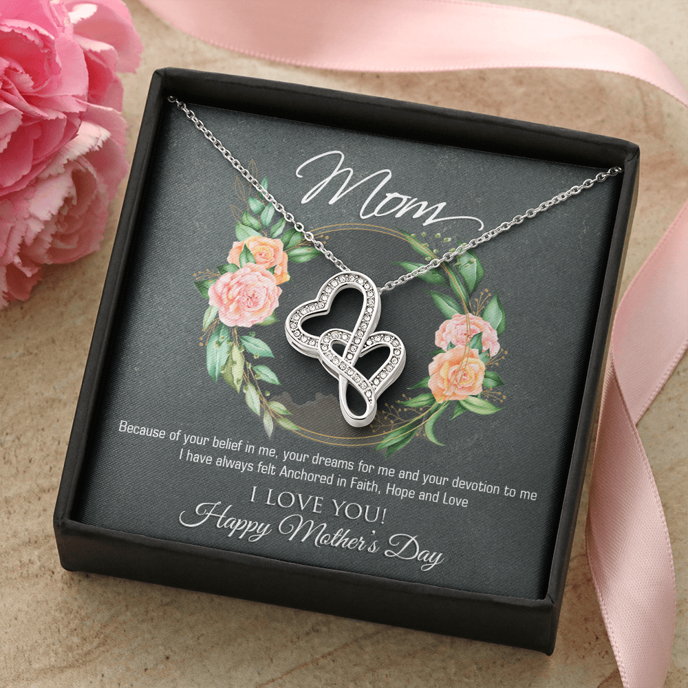 Mother's Day Gift for Mom – Heart to Heart Necklace – Emotional Jewelry Gift for Mother – Love Necklace for Mom - FORGEDnLOVE