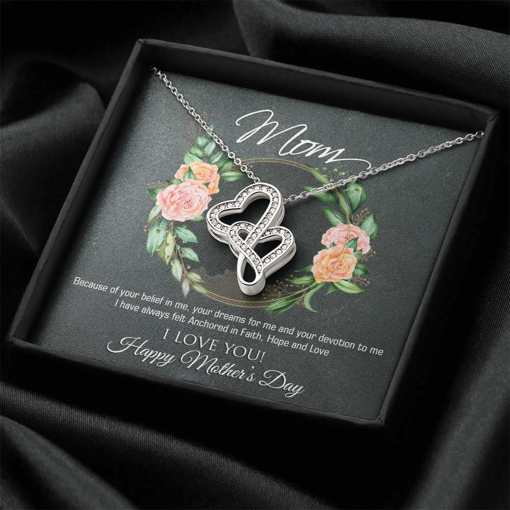 Mother's Day Gift for Mom – Heart to Heart Necklace – Emotional Jewelry Gift for Mother – Love Necklace for Mom - FORGEDnLOVE