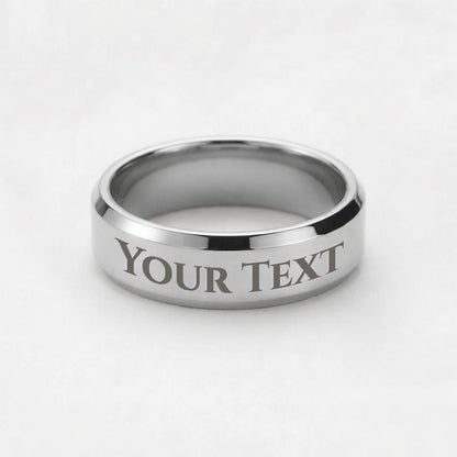 To My Man Ring – Personalized Engraved Gift for Him | Romantic Gift for Husband, Boyfriend, Military Man - FORGEDnLOVE