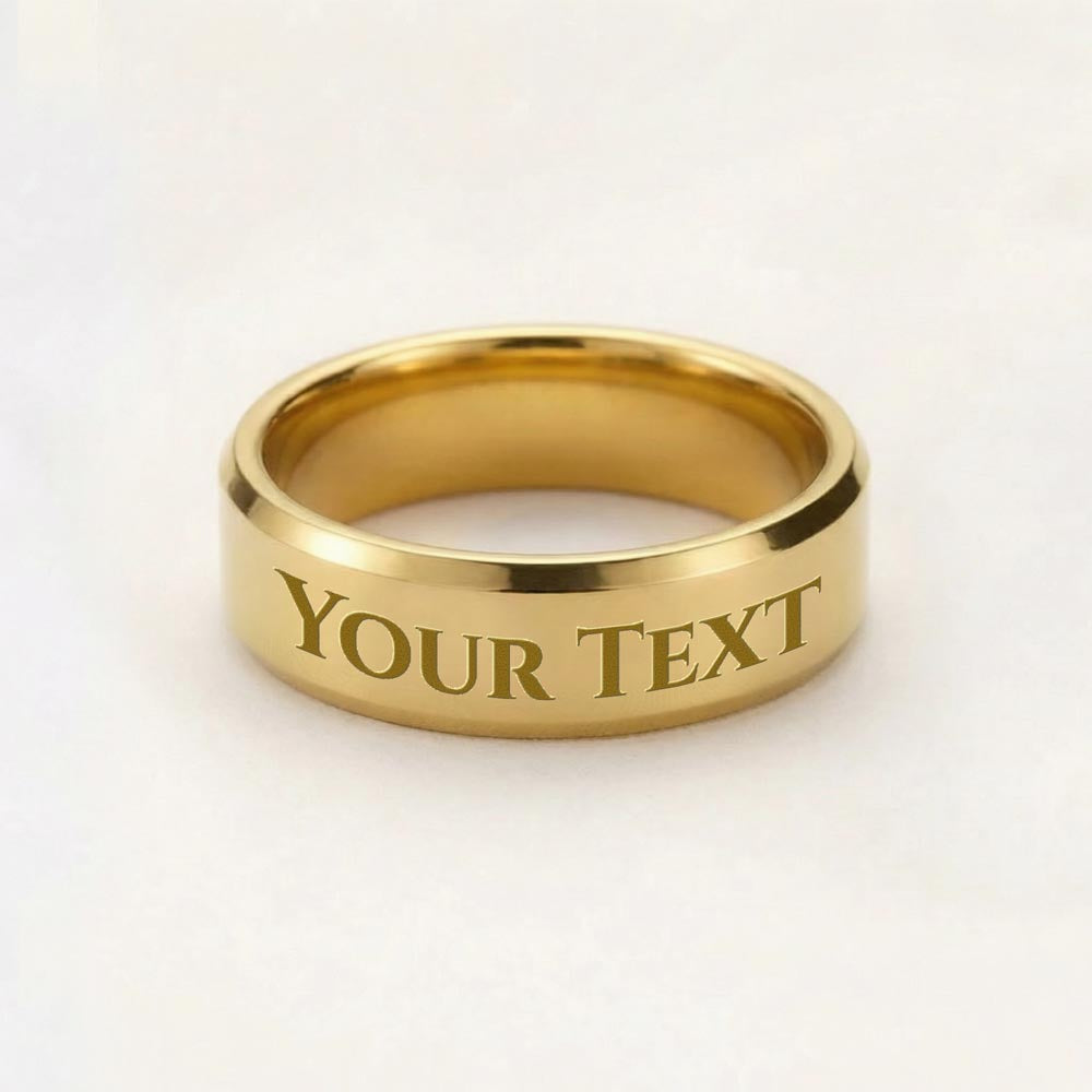To My Man Ring – Personalized Engraved Gift for Him | Romantic Gift for Husband, Boyfriend, Military Man - FORGEDnLOVE