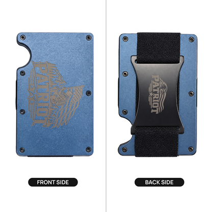 Patriot Engraved Metal Wallet | American Eagle & Flag Money Clip
