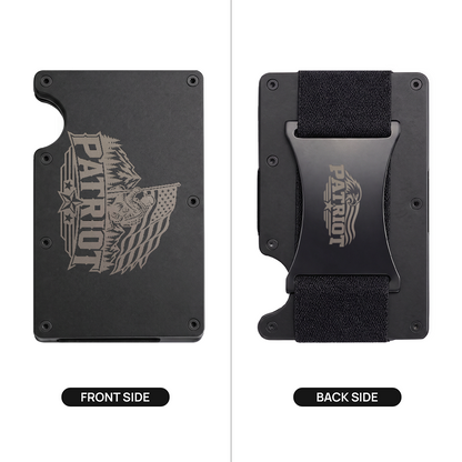 Patriot Engraved Metal Wallet | American Eagle & Flag Money Clip