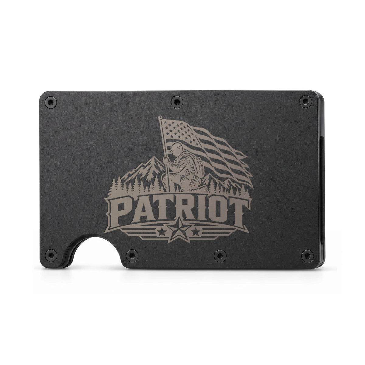Patriot Engraved Metal Wallet | American Eagle & Flag Money Clip