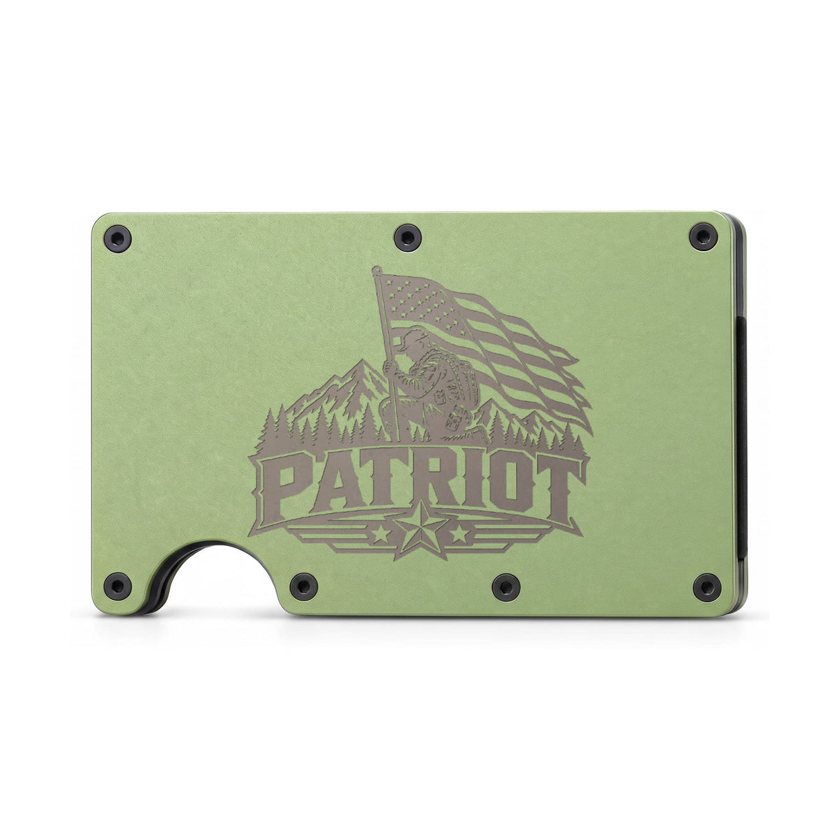 Patriot Engraved Metal Wallet | American Eagle & Flag Money Clip