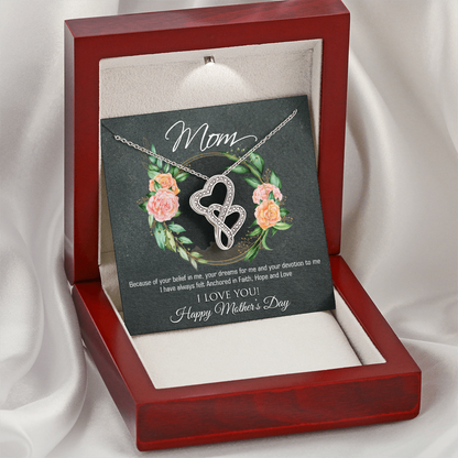 Mother's Day Gift for Mom – Heart to Heart Necklace – Emotional Jewelry Gift for Mother – Love Necklace for Mom - FORGEDnLOVE