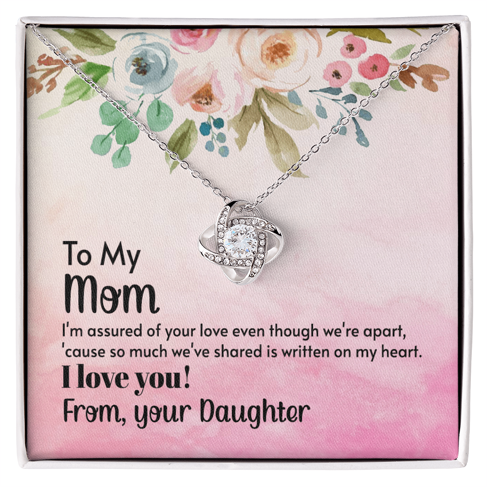 Mother's Day Gift from Daughter – Love Knot Necklace for Mom – Emotional Gift from Daughter to Mother – Jewelry Gift for Mom - FORGEDnLOVE