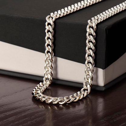 Men's Cuban Link Chain Necklace – Symbol of Strength & Resilience - FORGEDnLOVE