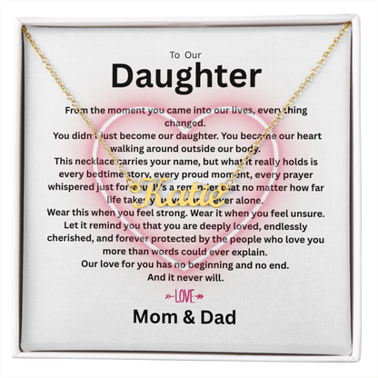 Personalized Daughter Name Necklace – A Forever Love Gift From Mom & Dad - FORGEDnLOVE