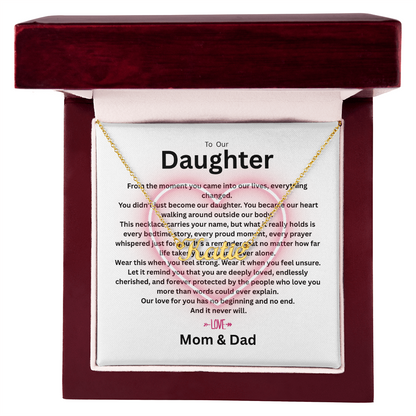 Personalized Daughter Name Necklace – A Forever Love Gift From Mom & Dad - FORGEDnLOVE
