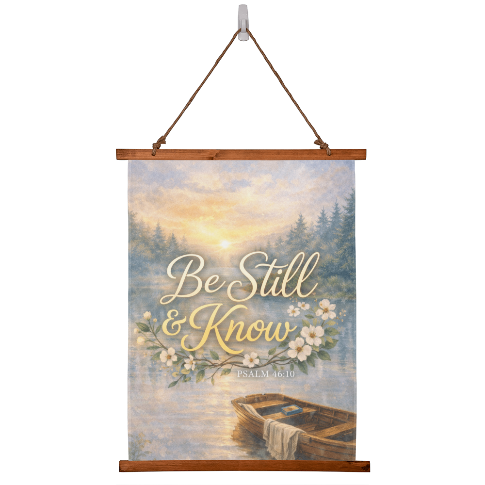 Be Still and Know Christian Wall Art – Psalm 46:10 Faith Comfort Apparel - FORGEDnLOVE